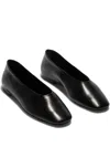 Aeyde Kirsten Leather Ballerina Shoes In Black