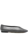 Aeyde Kirsten Nappa Leather Charcoal Shoes In Gray
