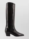 Aeyde Knee-high Leather Block Heel Boot In Black