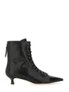 Aeyde 40mm Trixi Lace-up Pointed-toe Boots In Black