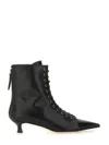 Aeyde 40mm Trixi Lace-up Pointed-toe Boots In Black