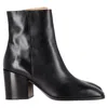 Aeyde Leandra Block Heel Ankle Boots In Black Leather