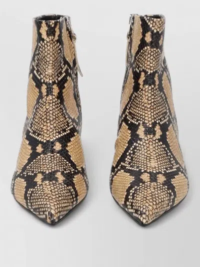 Aeyde Snakeskin-print Leather Ankle Boots In Multi