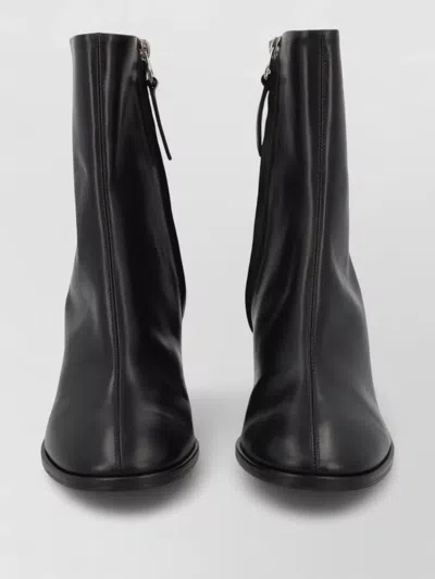 Aeyde Leather Ankle Boots In Black