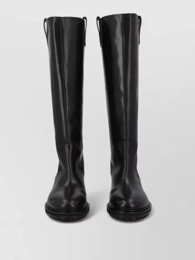 Aeyde Leather Ankle Boots In Black