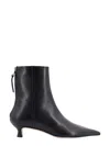 AEYDE LEATHER ANKLE BOOTS WITH HEEL