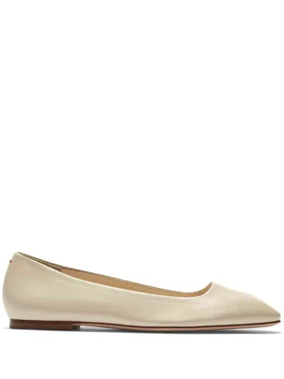 Aeyde Off-white Ida Ballerina Flats In Cream
