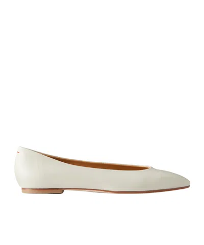 Aeyde Leather Ballet Flats In Animal Print
