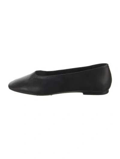 Pre-owned Aeyde Leather Ballet Flats In Black