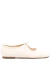 Aeyde Leather Ballet Flats In Neutrals