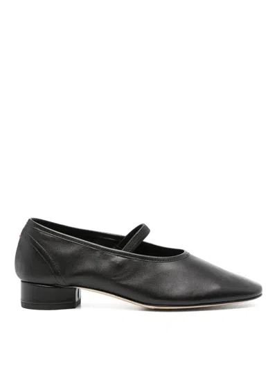 AEYDE LEATHER BLACK SANDALS