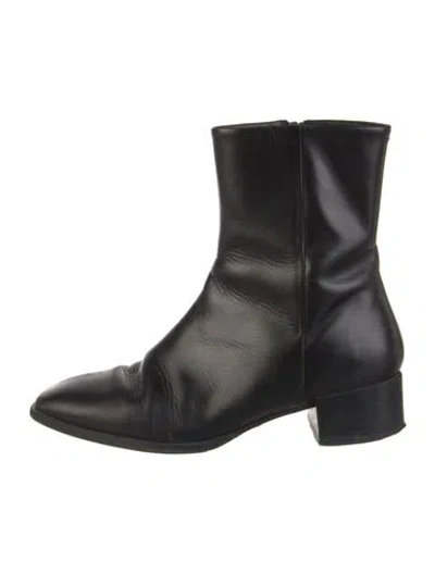 Pre-owned Aeyde Leather Boots In Black