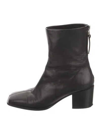Pre-owned Aeyde Leather Boots In Black