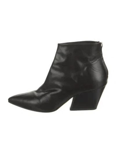 Pre-owned Aeyde Leather Boots In Black