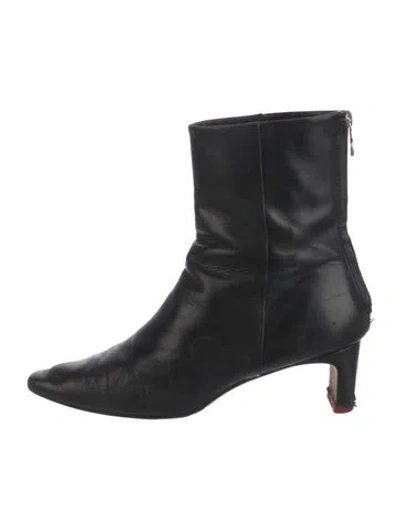 Pre-owned Aeyde Leather Boots In Black