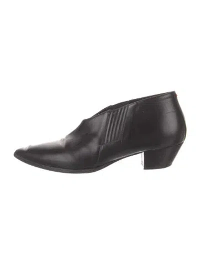 Pre-owned Aeyde Leather Boots In Black