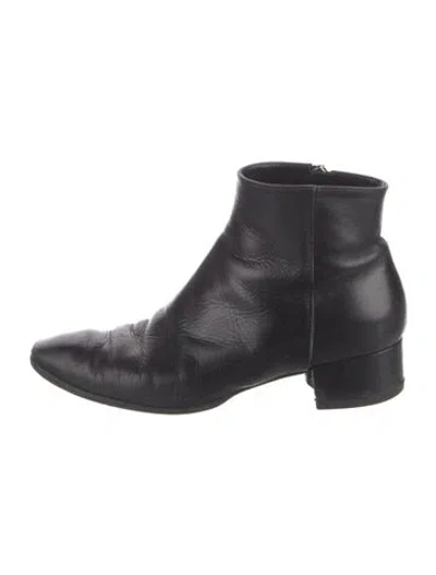 Pre-owned Aeyde Leather Boots In Black