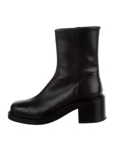 Pre-owned Aeyde Leather Boots In Black
