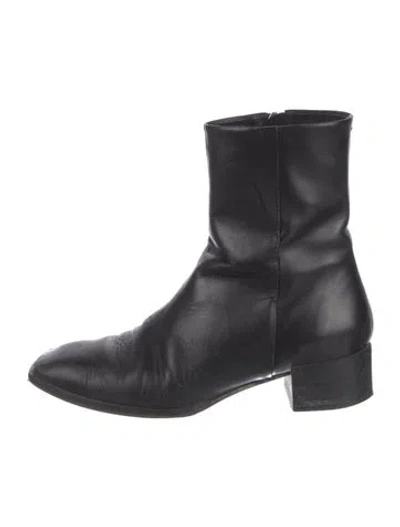 Pre-owned Aeyde Leather Boots In Black