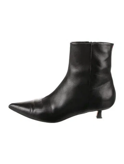 Pre-owned Aeyde Leather Boots In Black
