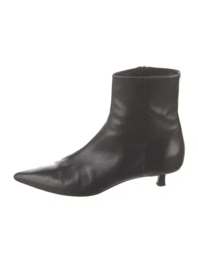 Pre-owned Aeyde Leather Boots In Black