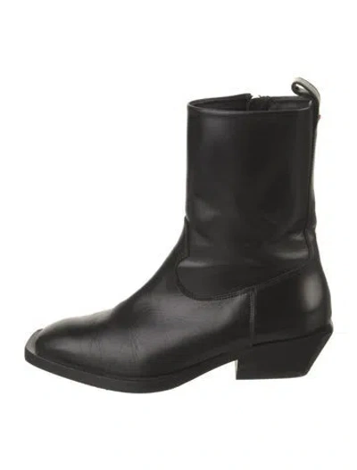 Pre-owned Aeyde Leather Boots In Black