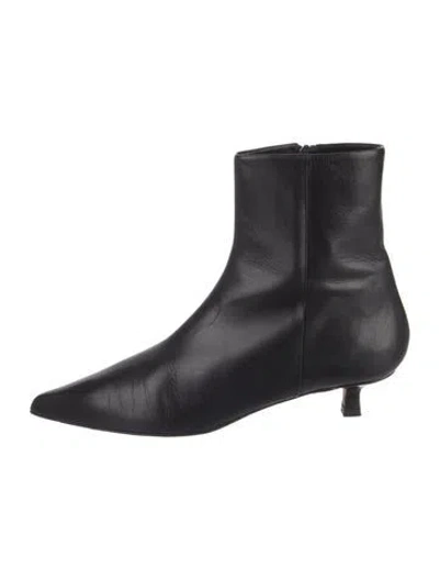 Pre-owned Aeyde Leather Boots In Black