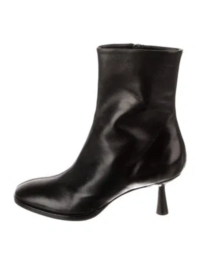 Pre-owned Aeyde Leather Boots In Black