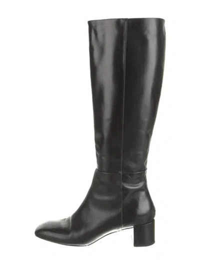 Pre-owned Aeyde Leather Boots In Black