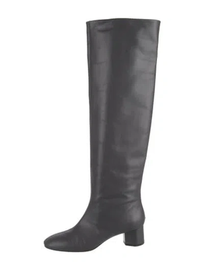 Pre-owned Aeyde Leather Boots In Black