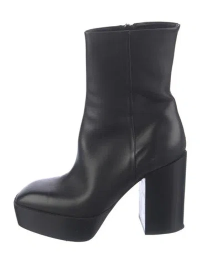 Pre-owned Aeyde Leather Boots In Black