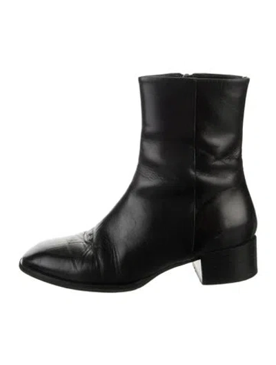 Pre-owned Aeyde Leather Boots In Black