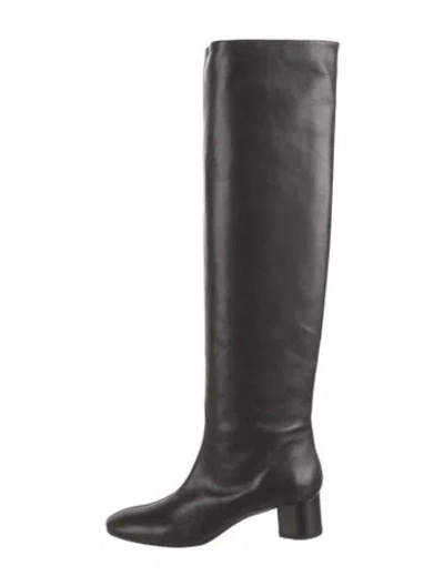 Pre-owned Aeyde Leather Boots In Black
