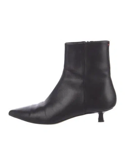 Pre-owned Aeyde Leather Boots In Black