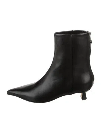 Pre-owned Aeyde Leather Boots In Black