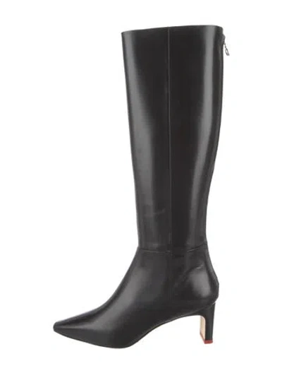 Pre-owned Aeyde Leather Boots In Black