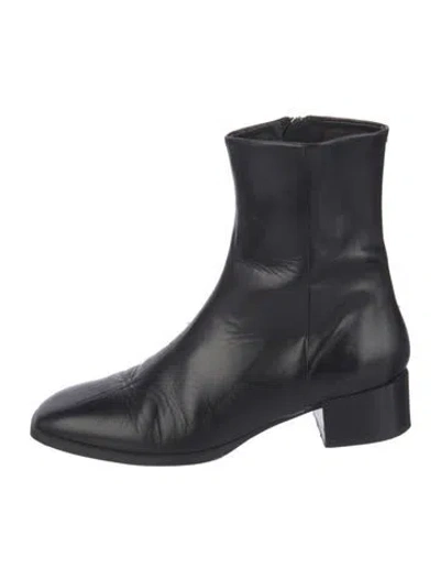 Pre-owned Aeyde Leather Boots In Black