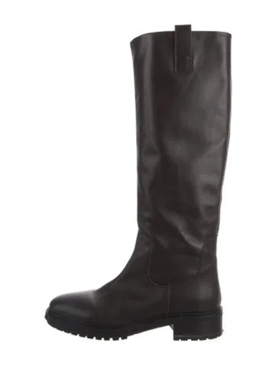 Pre-owned Aeyde Leather Boots In Black