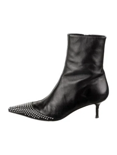 Pre-owned Aeyde Leather Boots In Black