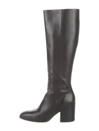 Pre-owned Aeyde Leather Boots In Grey