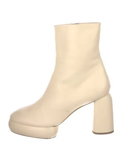 Pre-owned Aeyde Leather Boots In Neutral