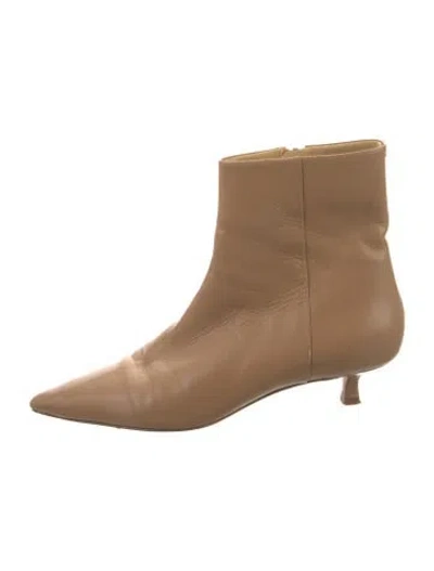 Pre-owned Aeyde Leather Boots In Neutral