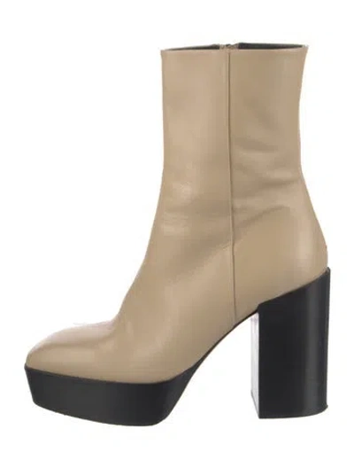 Pre-owned Aeyde Leather Boots In Neutral