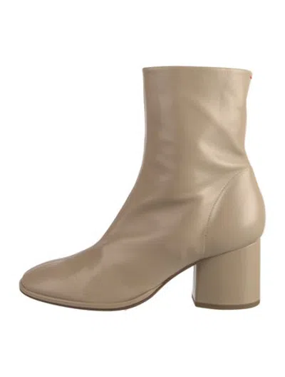 Pre-owned Aeyde Leather Boots In Neutrals