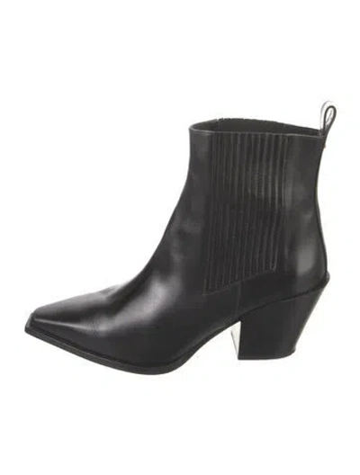 Pre-owned Aeyde Leather Chelsea Boots In Black