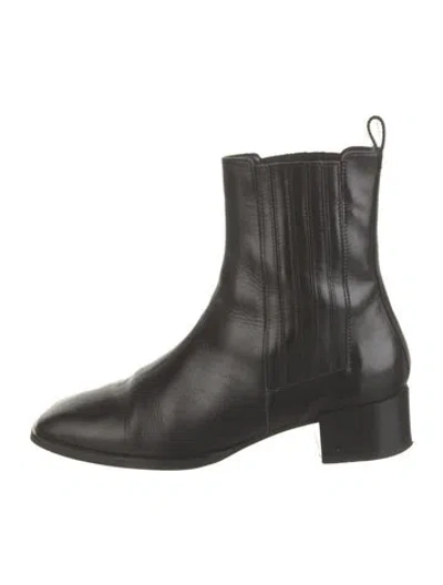 Pre-owned Aeyde Leather Chelsea Boots In Black