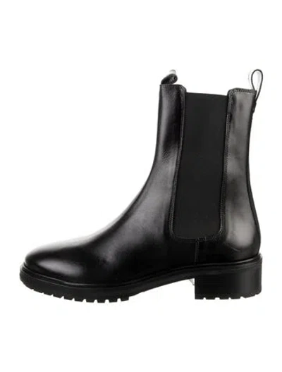Pre-owned Aeyde Leather Chelsea Boots In Black