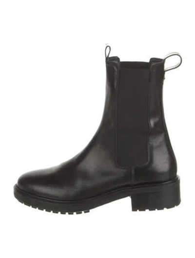 Pre-owned Aeyde Leather Chelsea Boots In Black