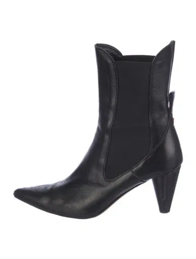 Pre-owned Aeyde Leather Chelsea Boots In Black
