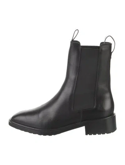 Pre-owned Aeyde Leather Chelsea Boots In Black
